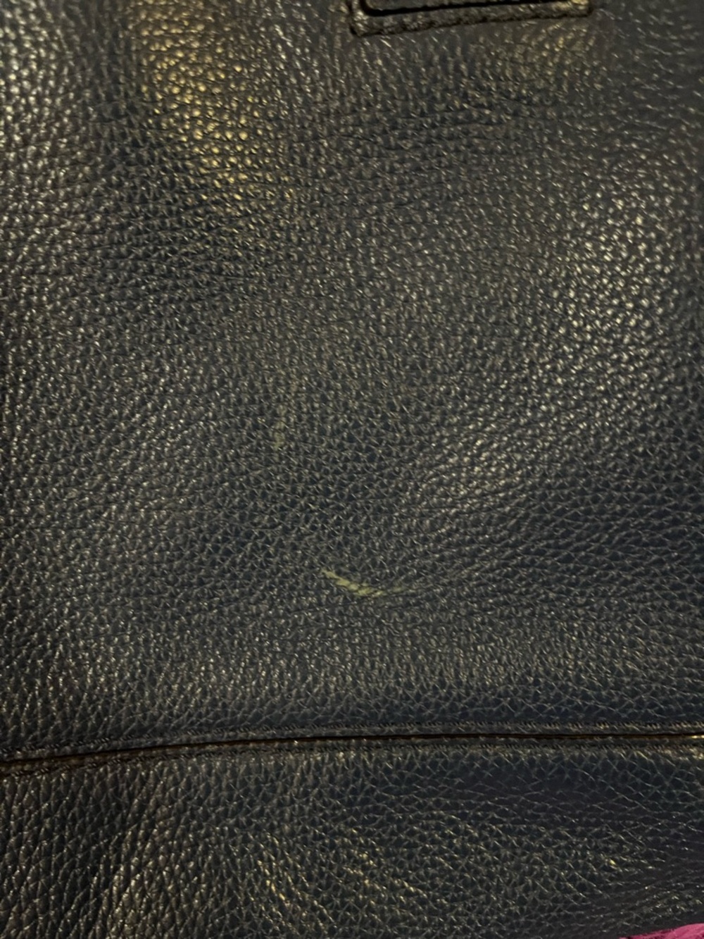 kate spade navy pebbled leather tote with gold logo - Picture 3 of 9